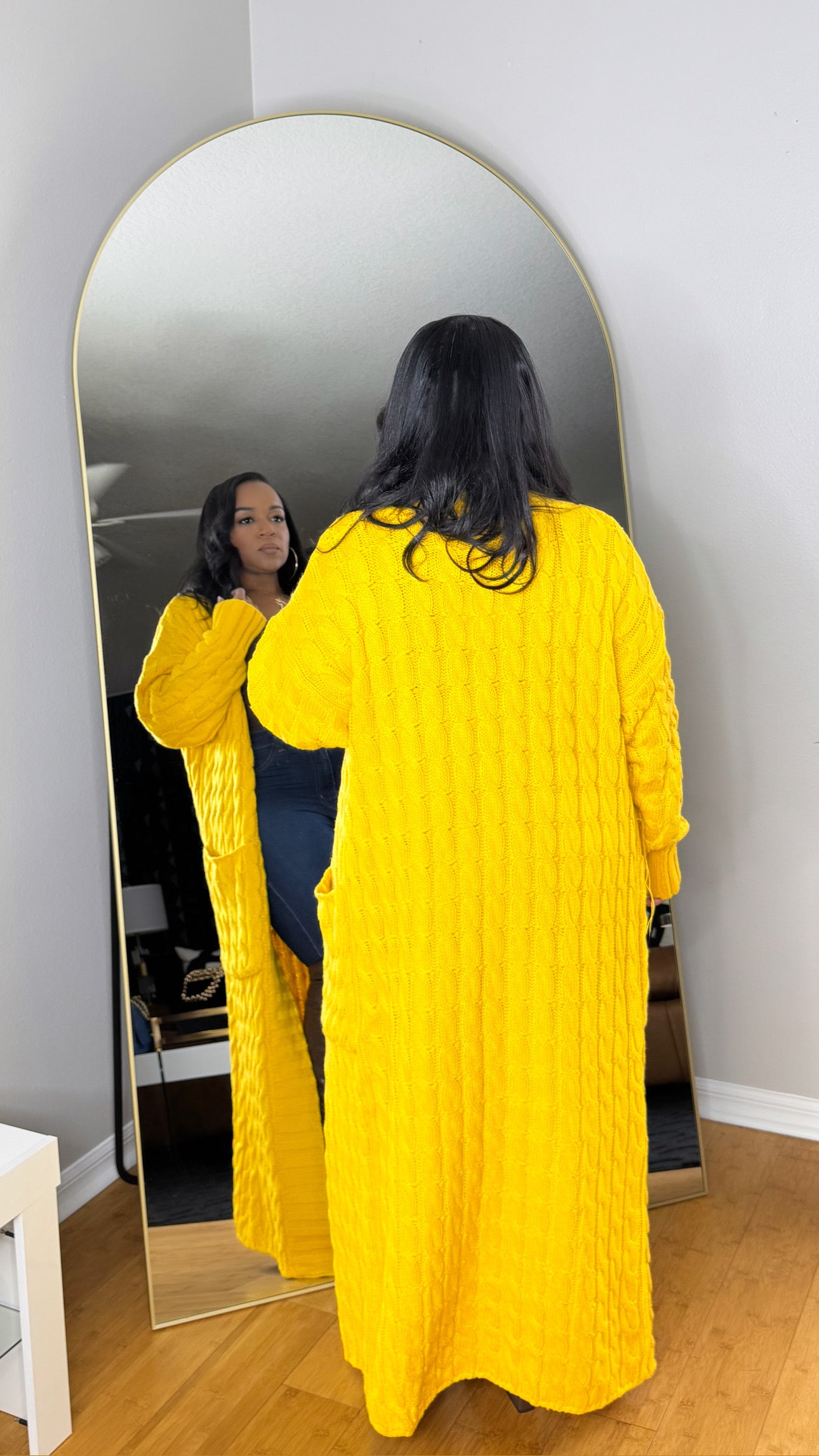 Long Cardigan- Yellow