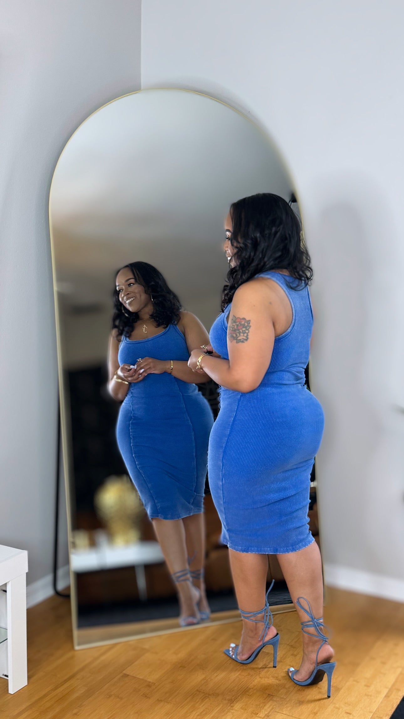 Gimmie That Midi Dress-Blue