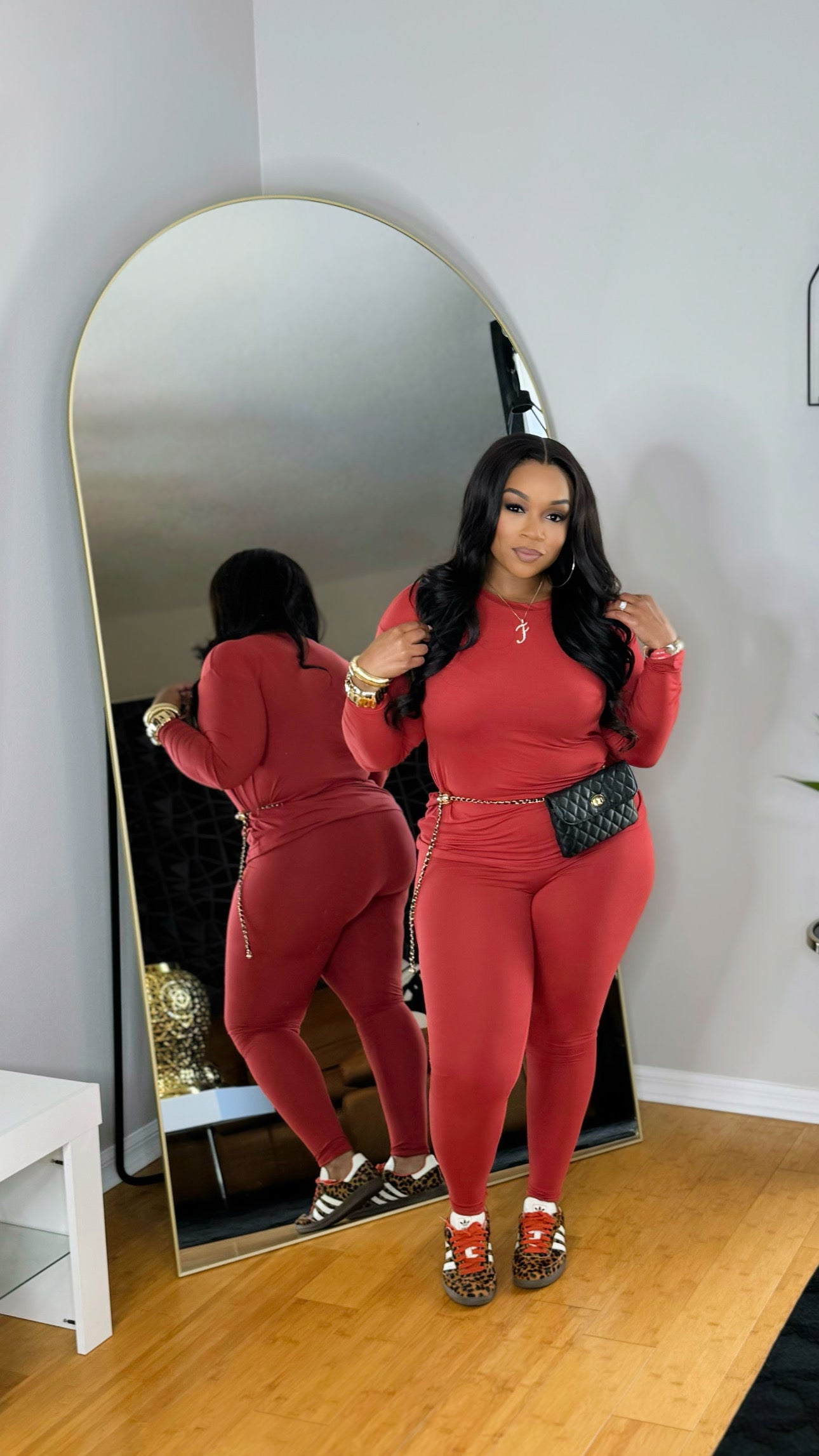 Weekend Legging Set-Rust