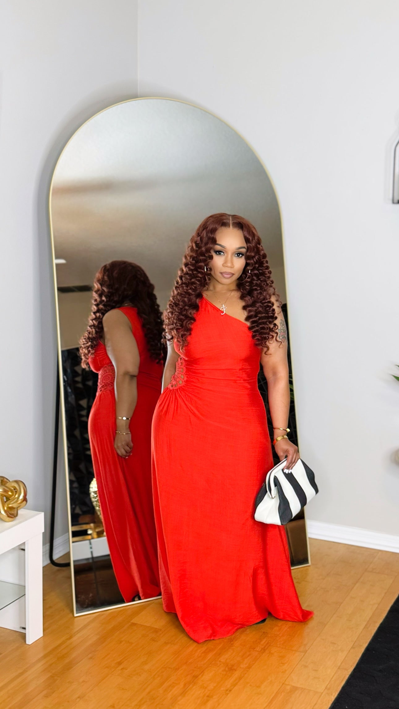 Flower Bomb Dress- Tomato