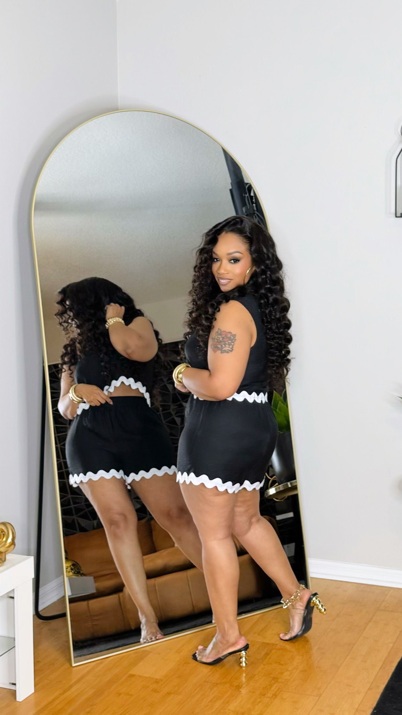 Black/White Short Set