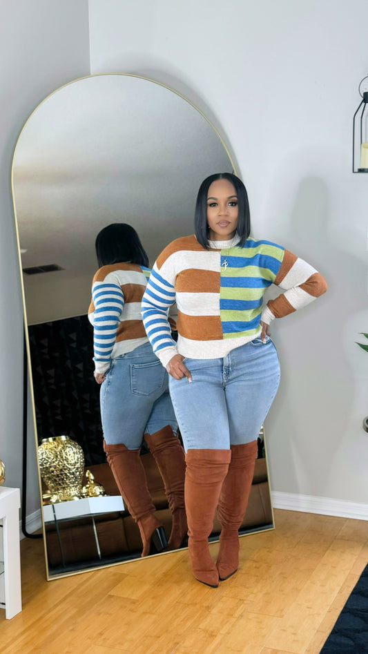 Knit Colorblock Sweater