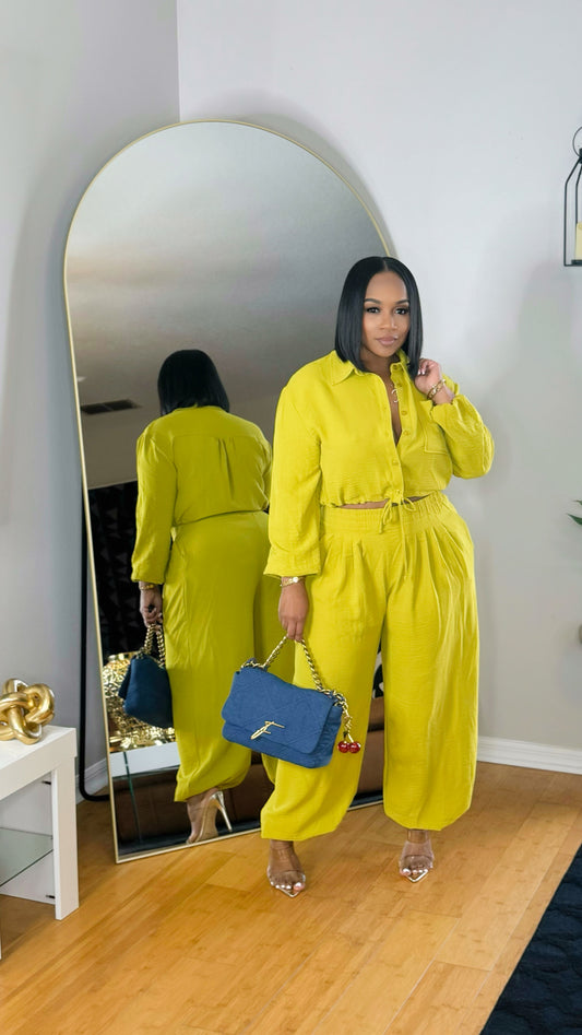 Such A Lady Set- Chartreuse