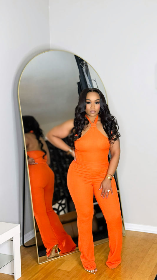 Time is Right Pant Set-Orange