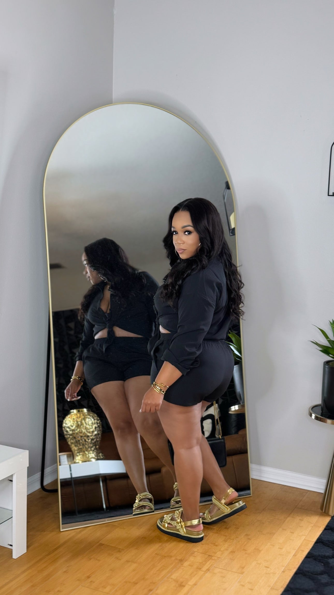 Keep It Casual Short Set- Black