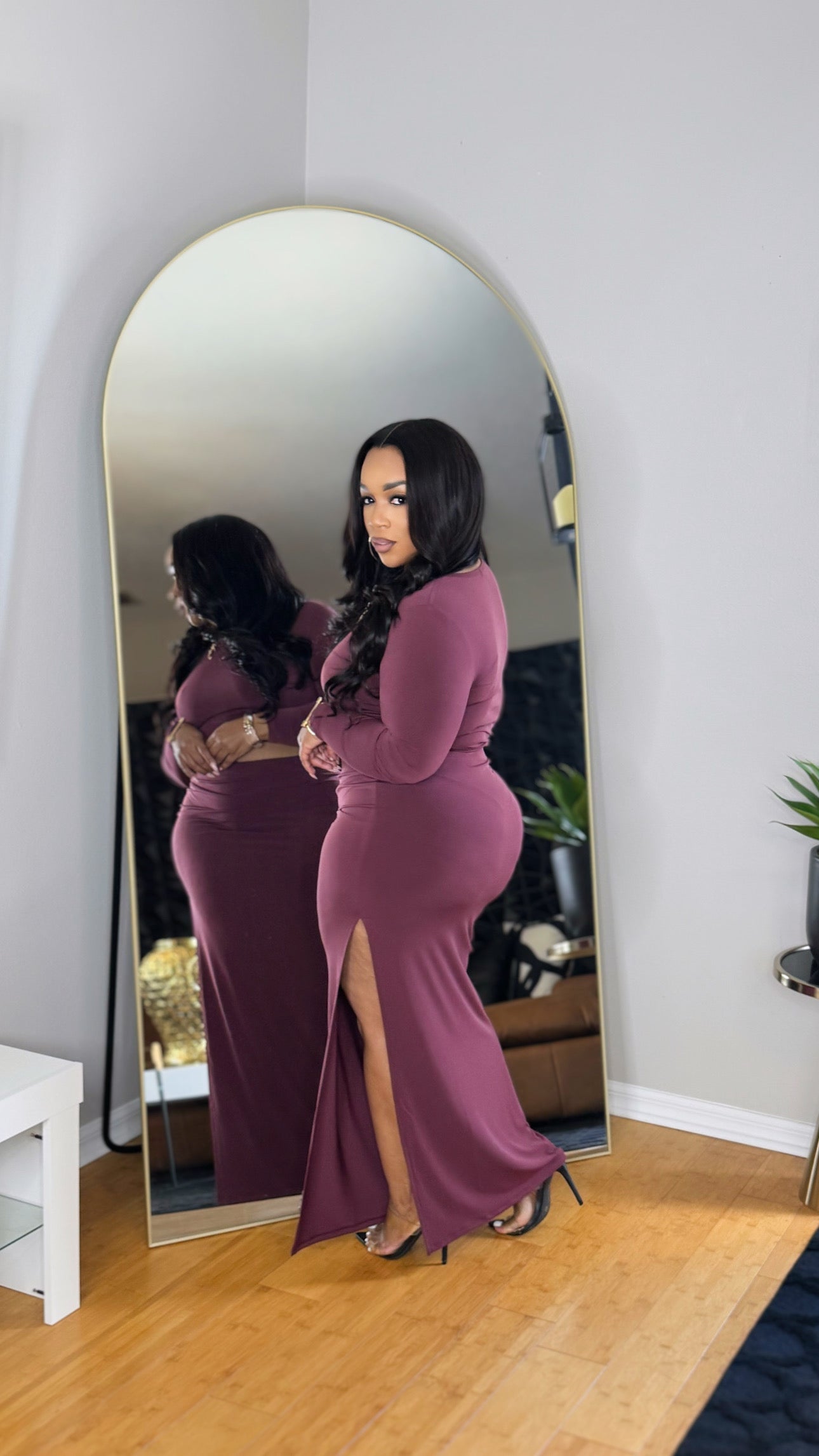 Simplicity Skirt Set- Burgundy