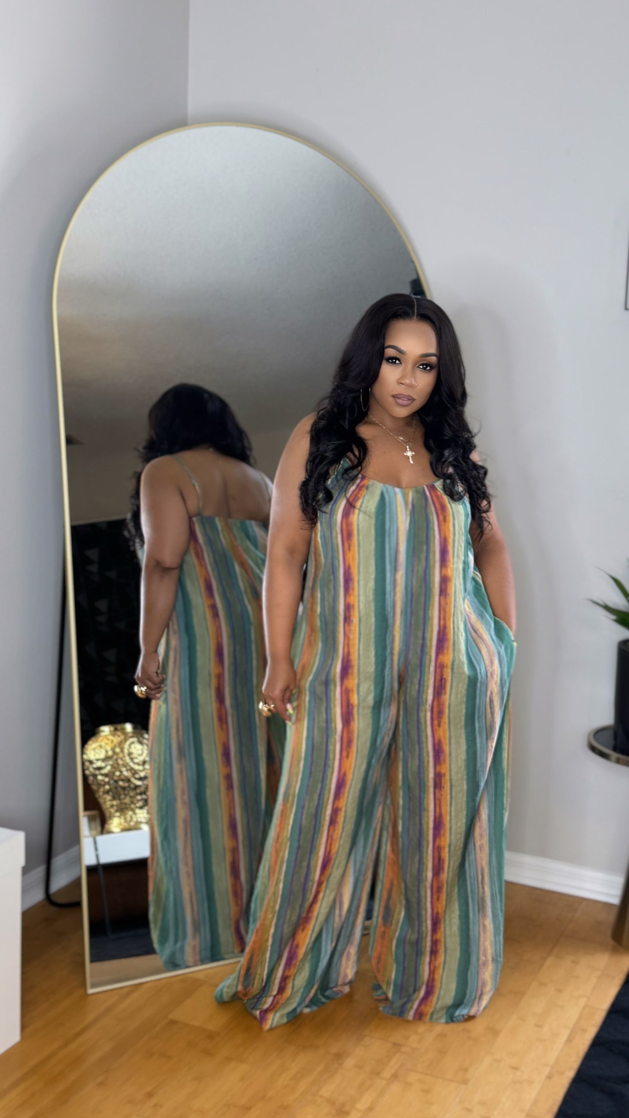 Wide Leg Linen Jumpsuit