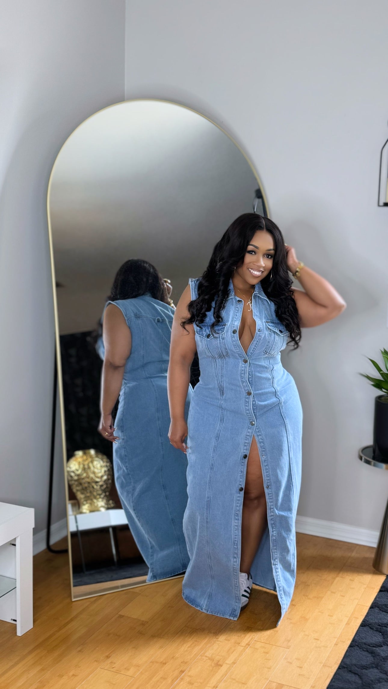 Simple But Cute Denim Dress