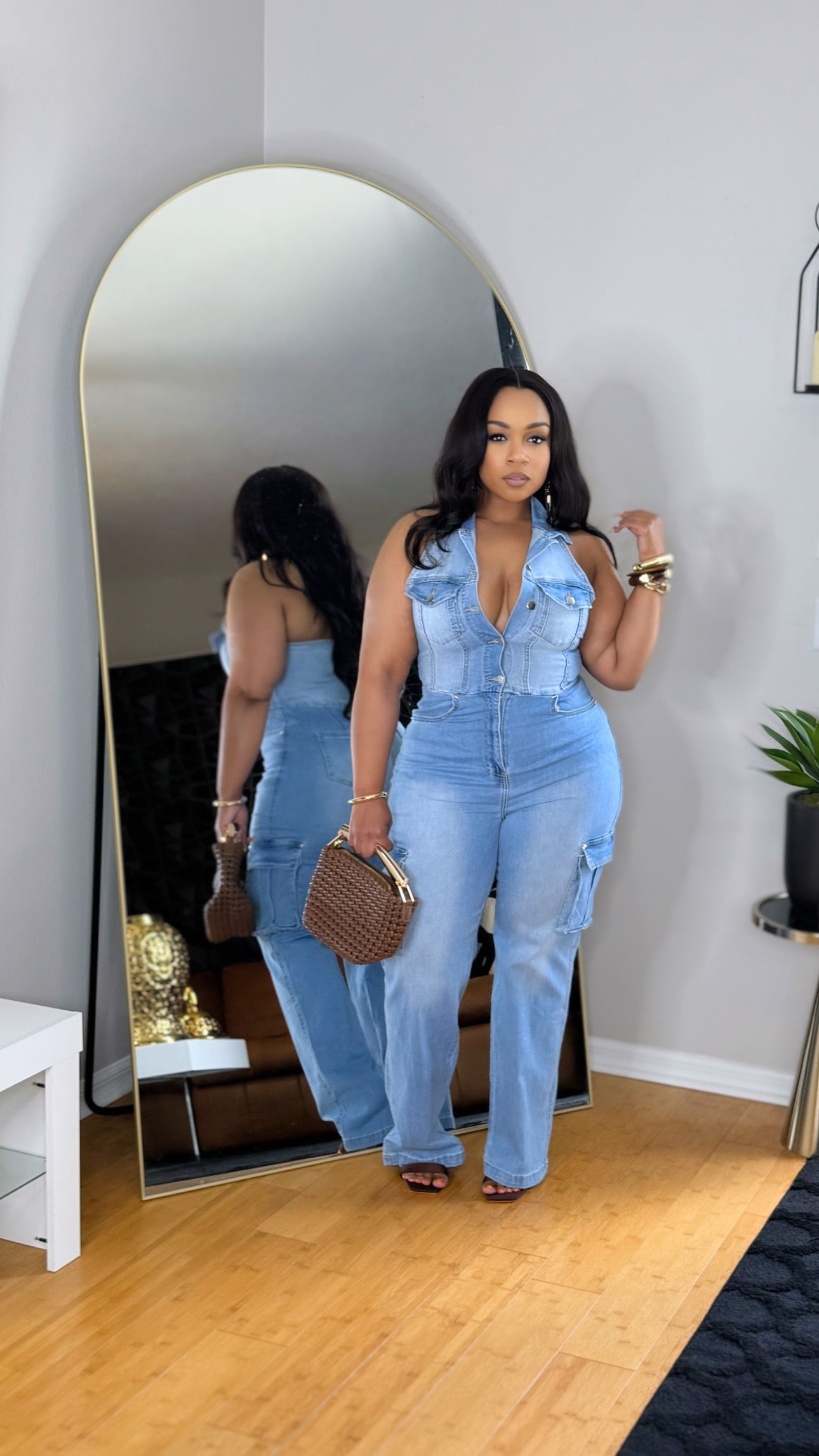 Too Strict Denim Jumpsuit