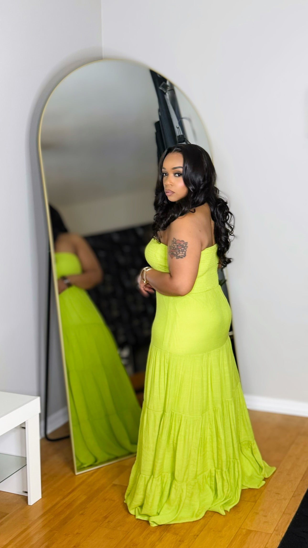 Max Comfort Maxi Dress- Lime
