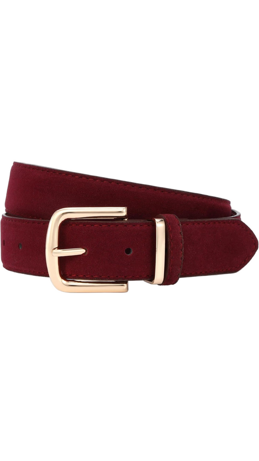 Burgundy Suede Belt