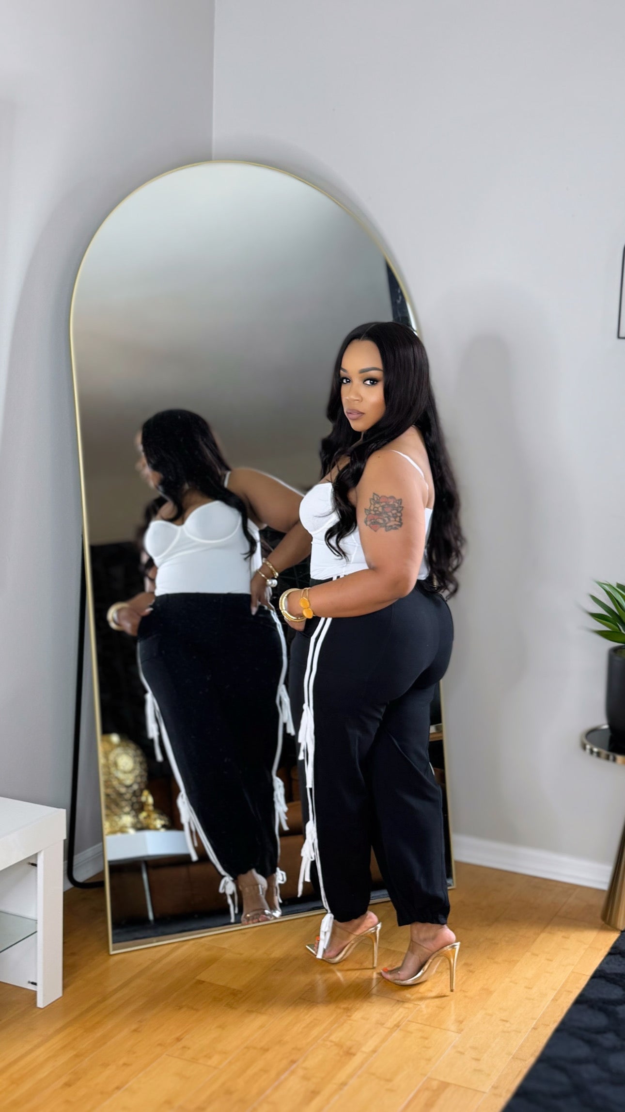 Jogger Pants- Black/White