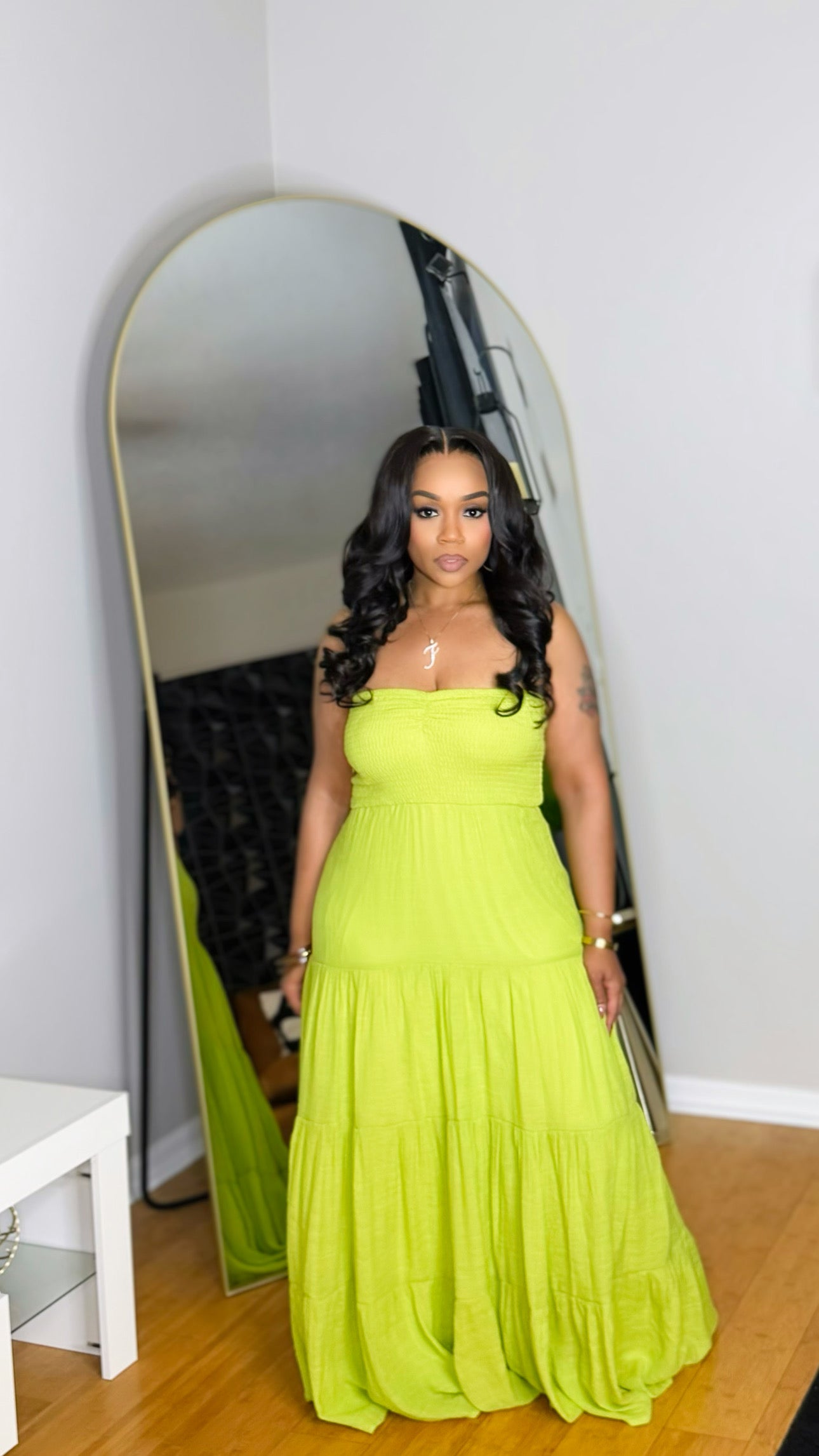 Max Comfort Maxi Dress- Lime
