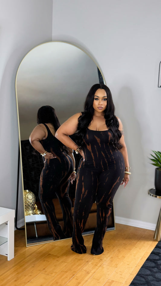 Black Tie Dye Jumpsuit