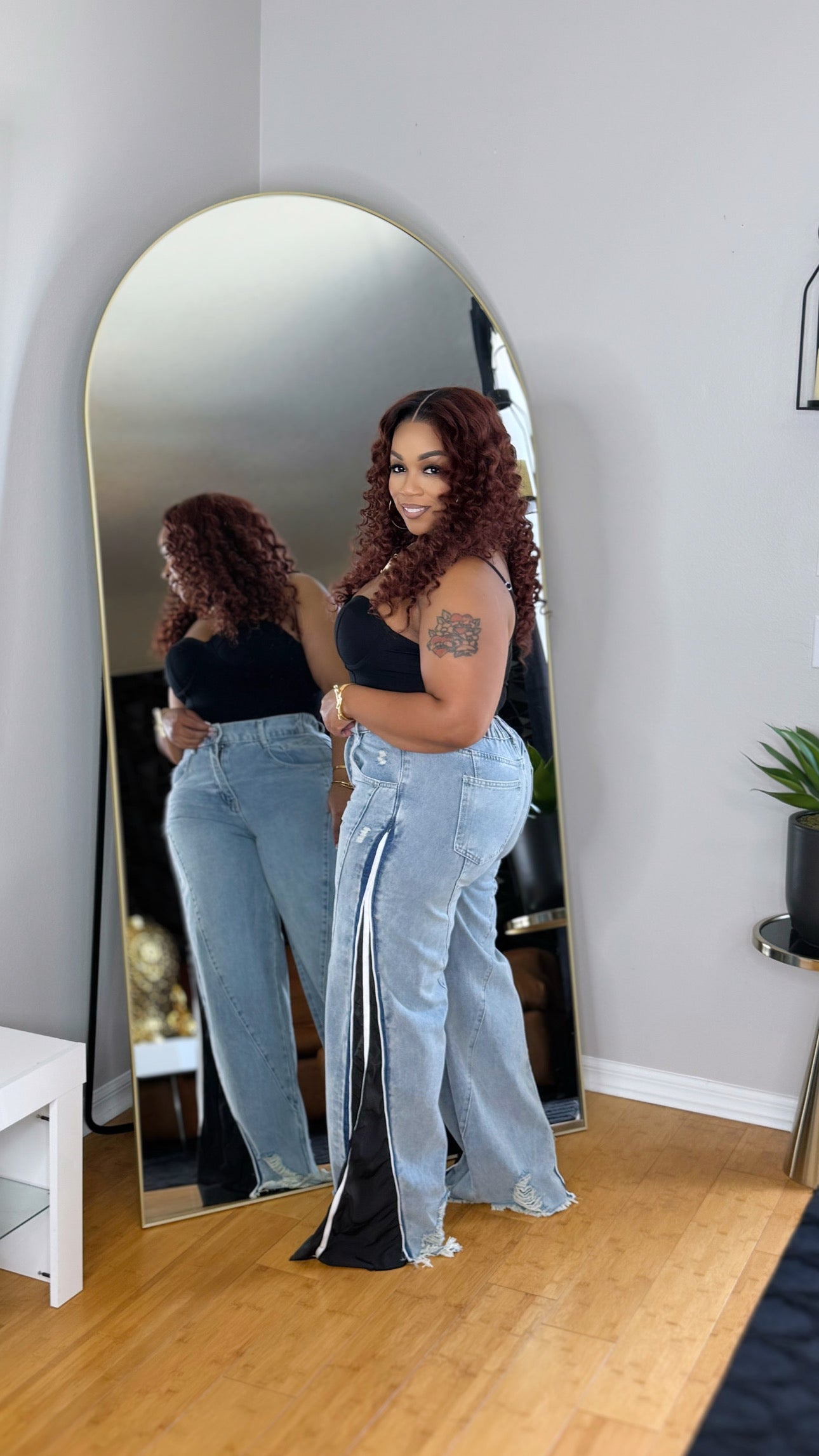 4th Quarter Jeans-Black Combo