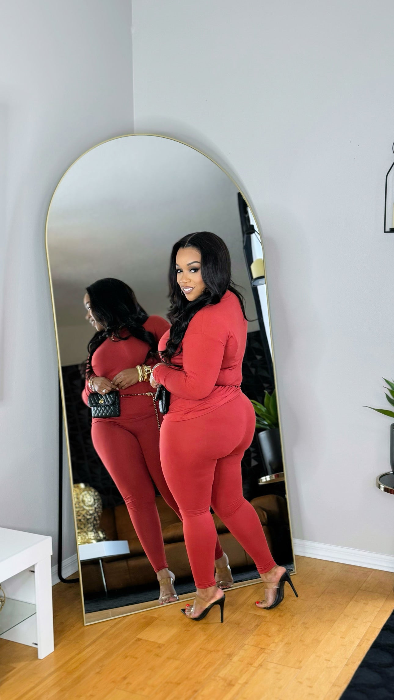 Weekend Legging Set-Rust