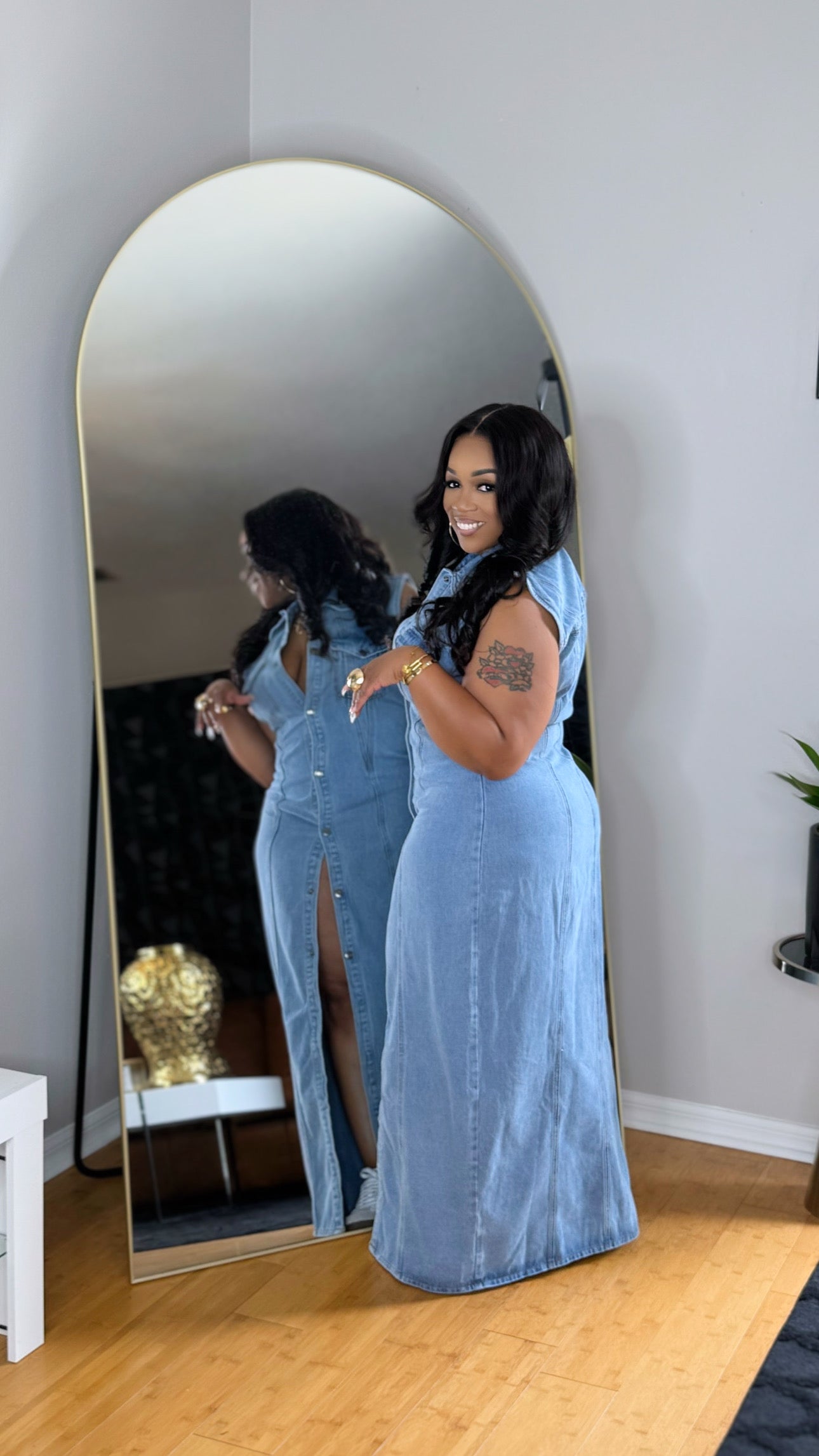 Simple But Cute Denim Dress