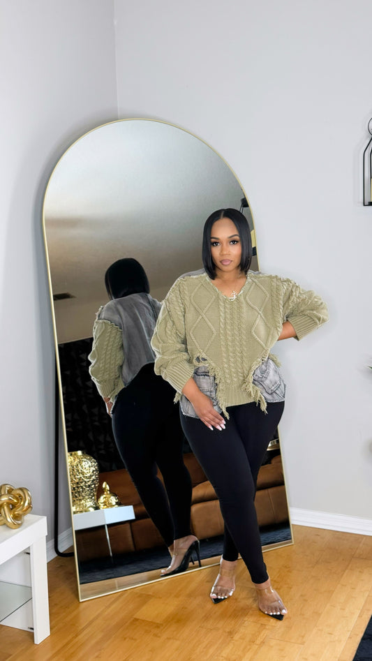 Distressed Statement Sweater