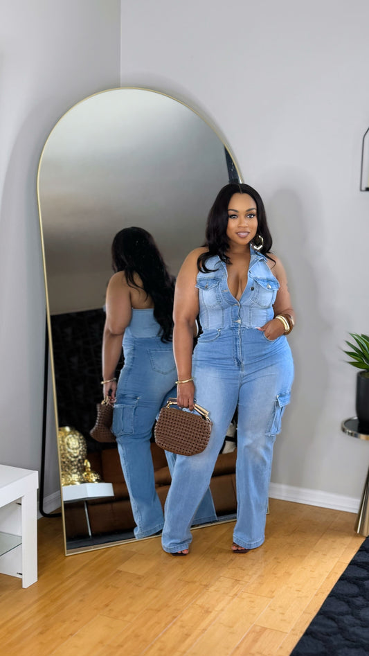 Too Strict Denim Jumpsuit