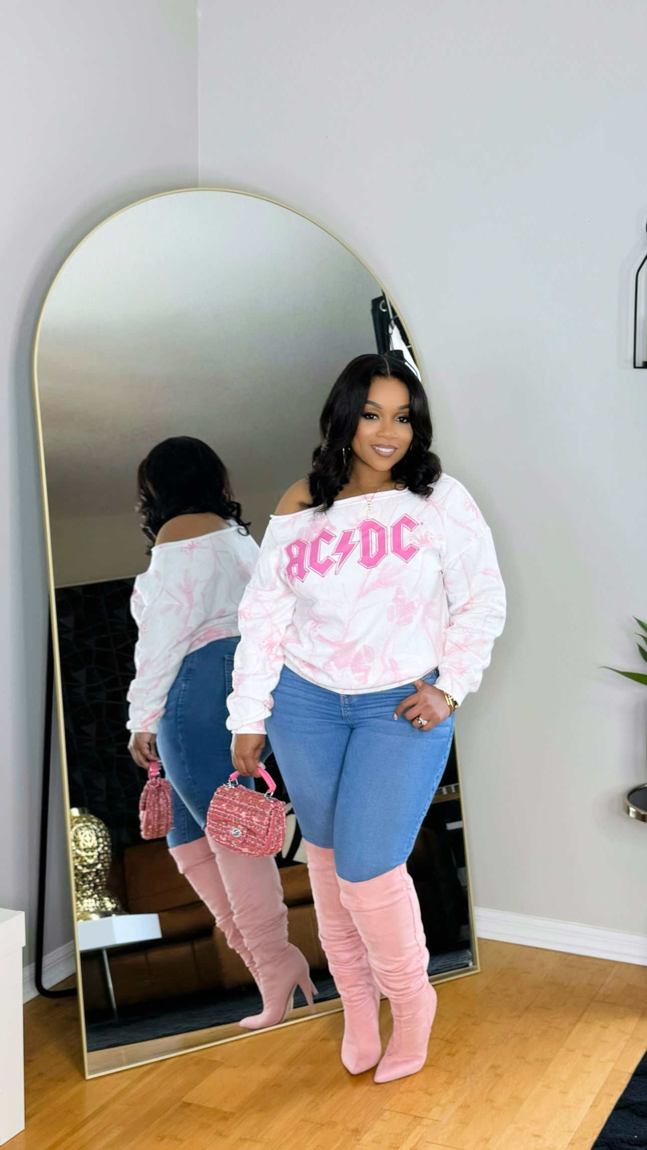 ACDC Sweatshirt Pink Mix