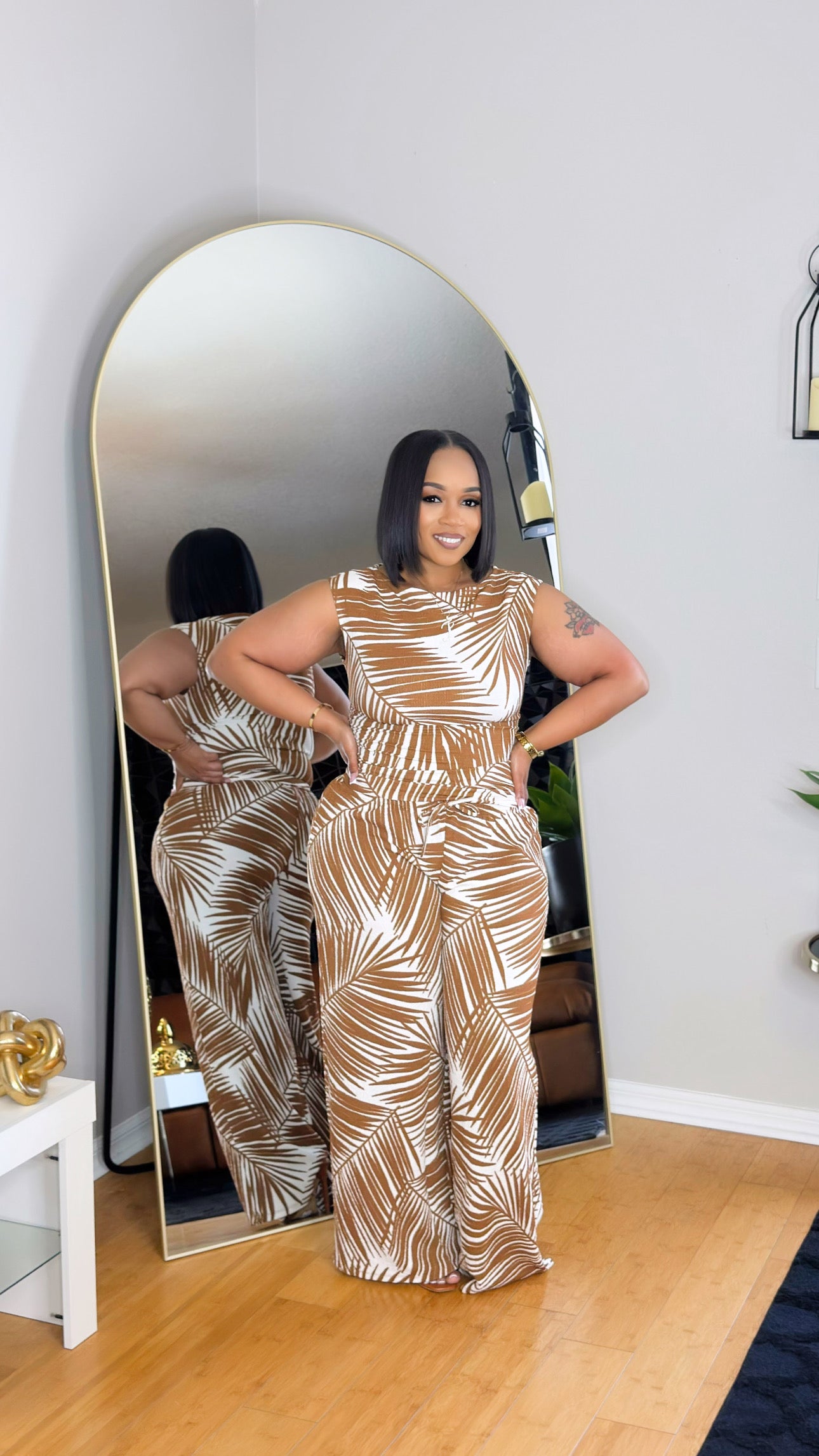 In The Palms Set- Brown Combo