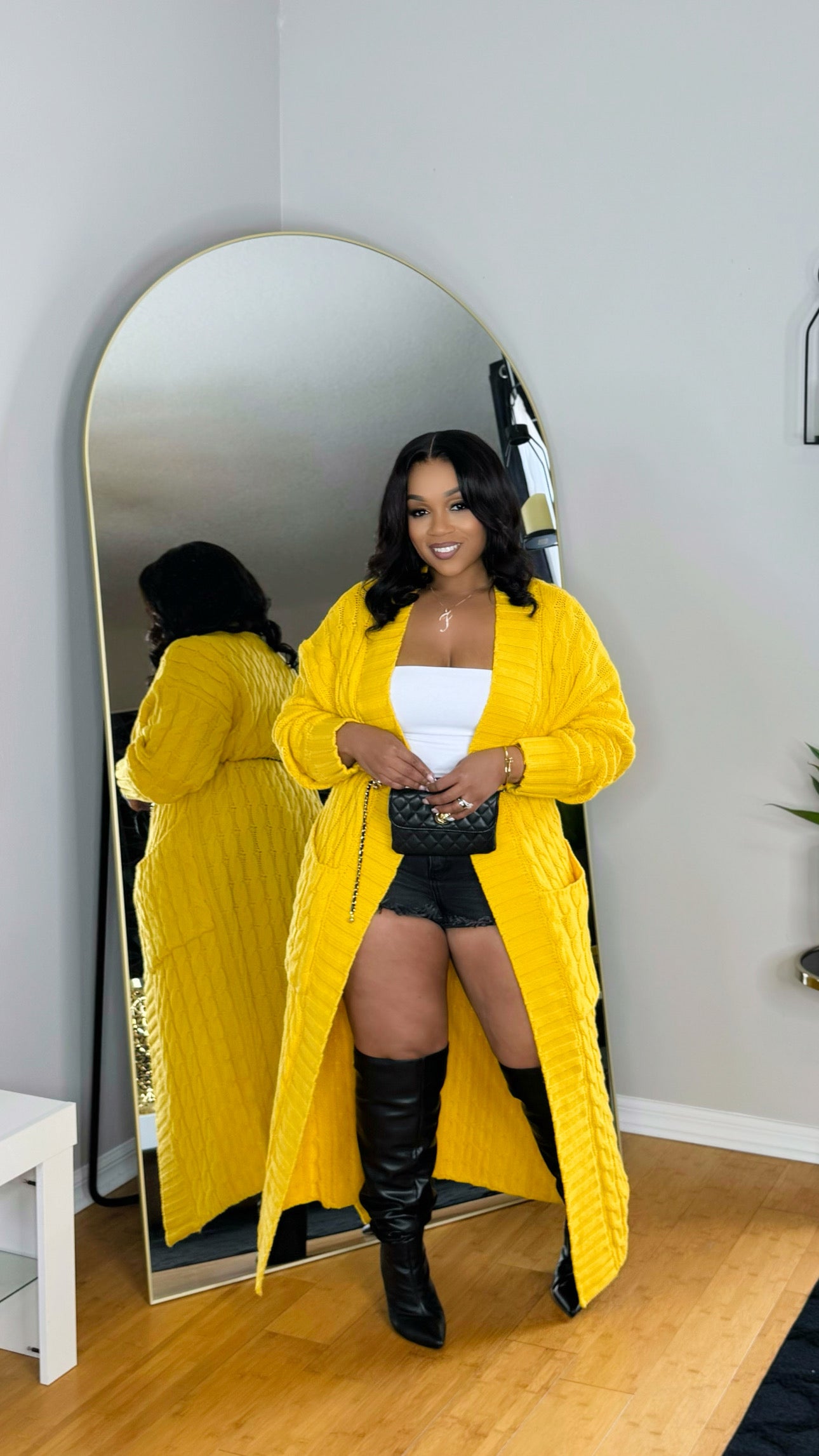 Long Cardigan- Yellow