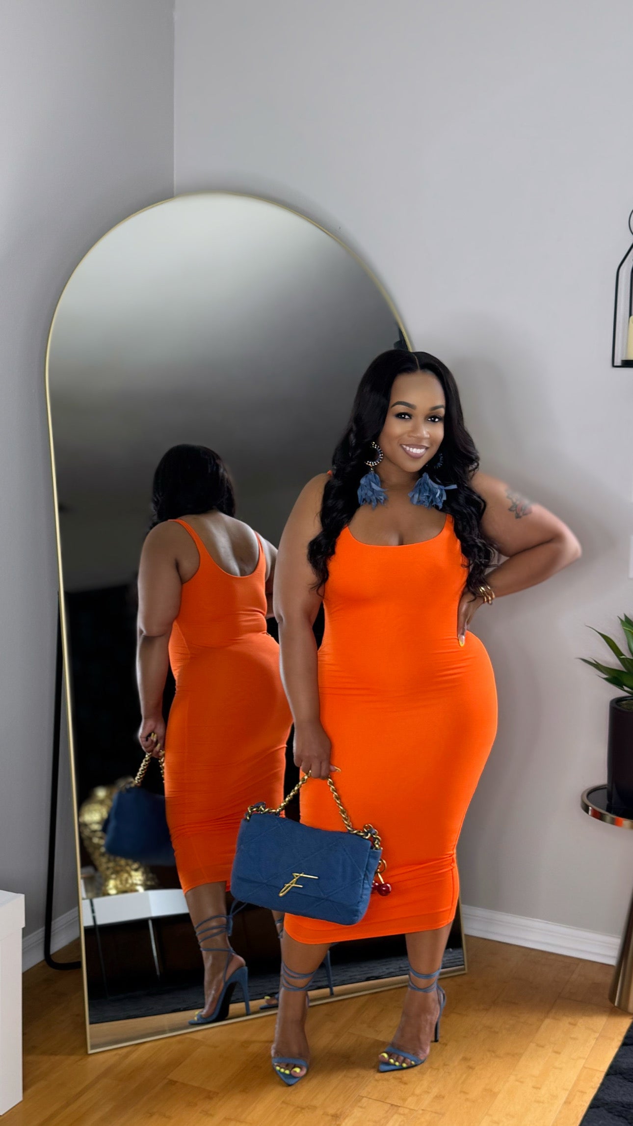 Simply Cute Dress-Orange