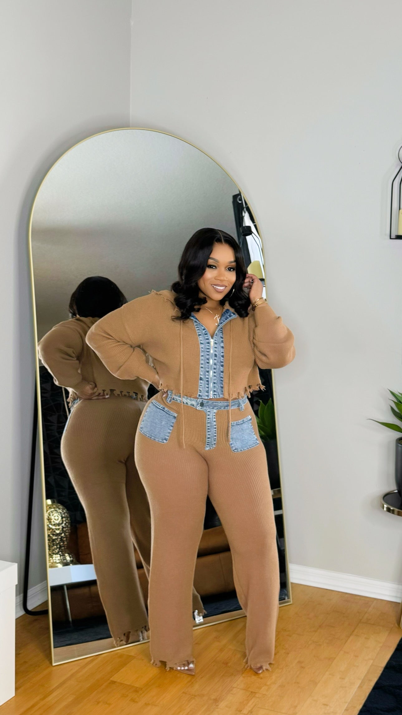 Stay In the Mix Denim Set