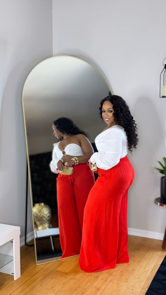 Had Me At Hello Pants- Red